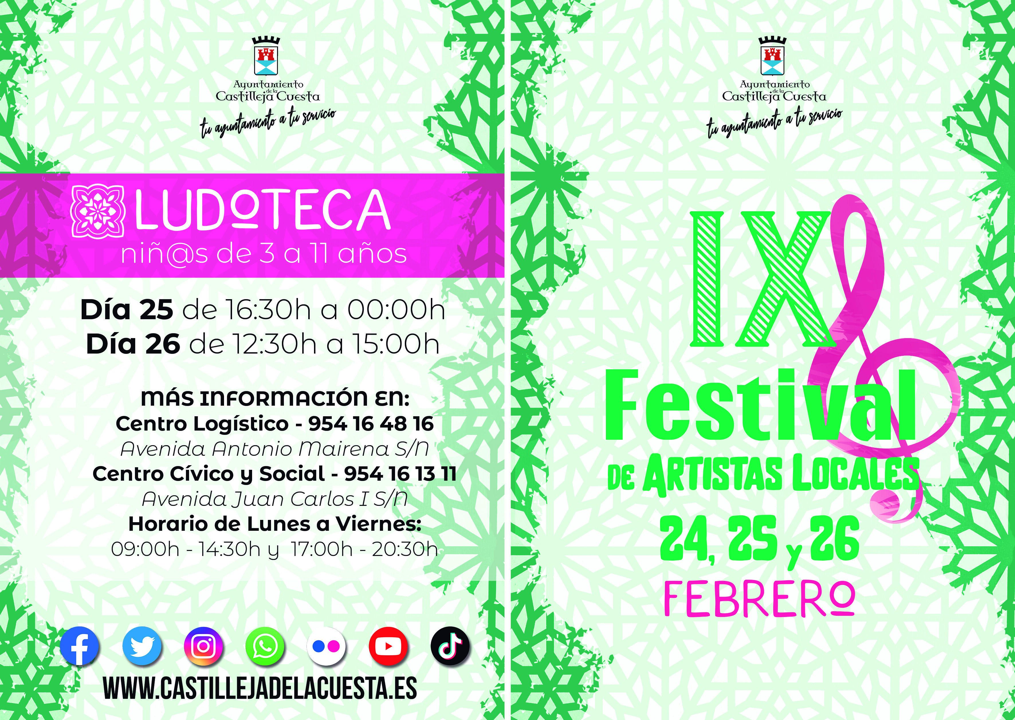 Díptico IX Festival Artistas Locales exterior 2023