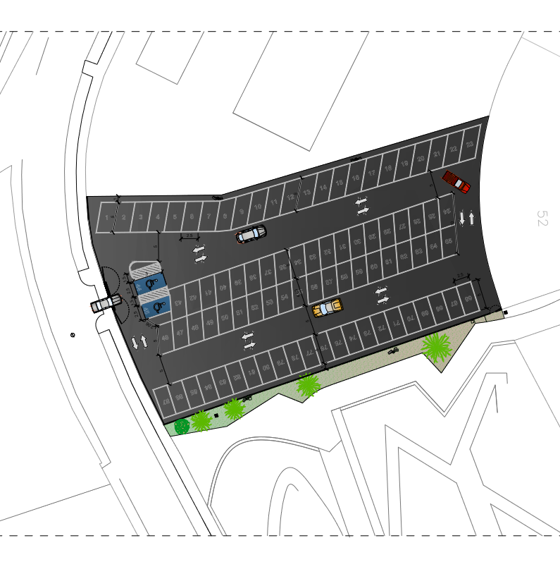 Plano aparcamientos Avda Antonio Mairena OCT22
