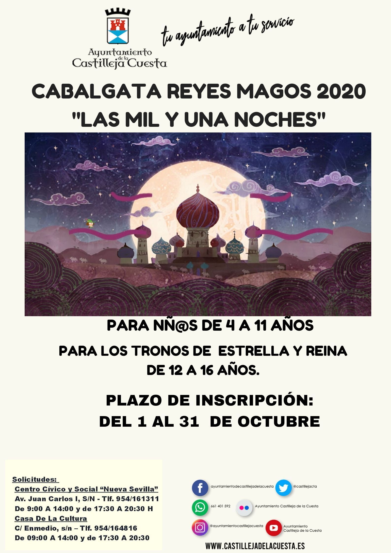 cartel inscripciones Cabalgata 2020