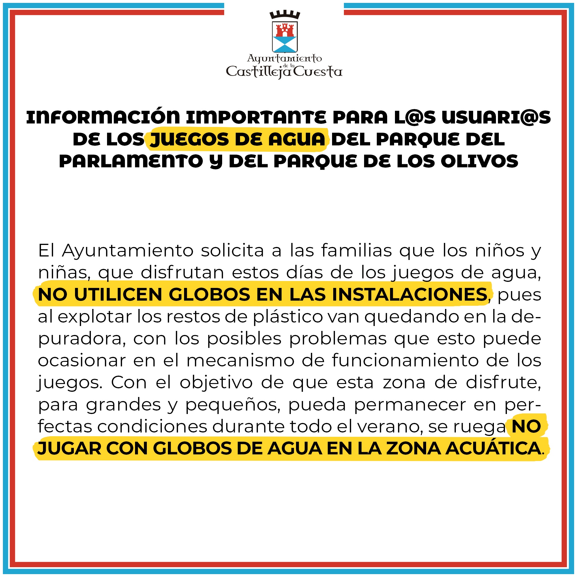 comunicado juegos del agua 1x1JUN24