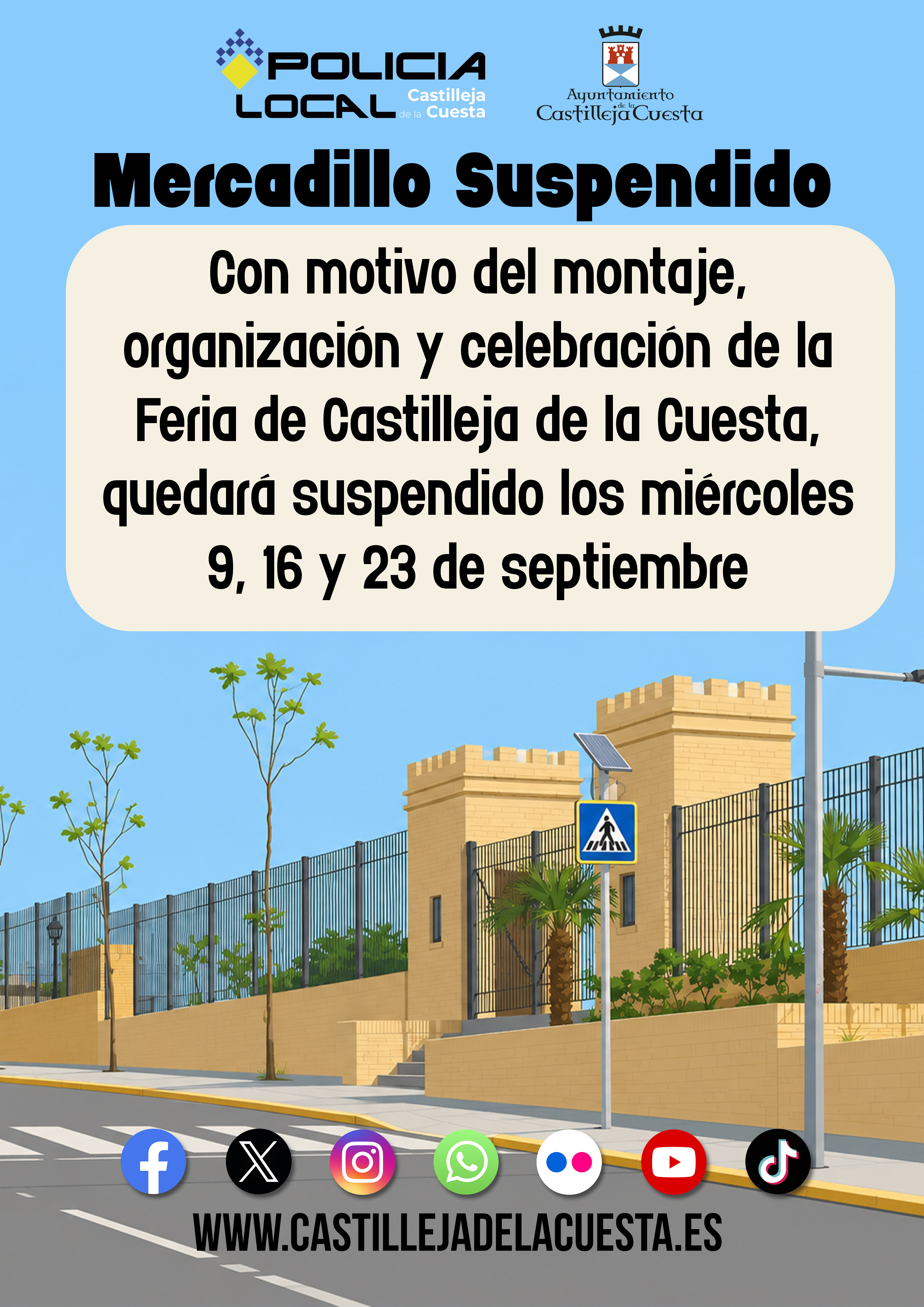 mercadillo suspendido Feria de Castilleja 2026